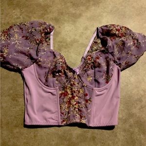Purple corset top